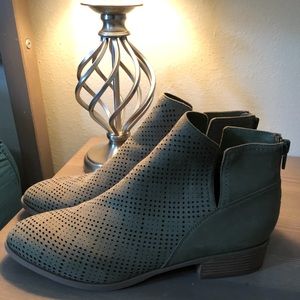 Olive green booties